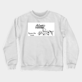 Cartoon Octopus Respect the Locals with Atlantic Fossils Shark Tooth Crewneck Sweatshirt